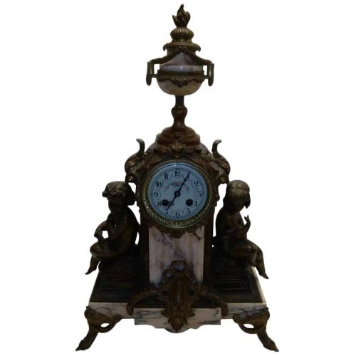Antieke Franse marmeren pendule